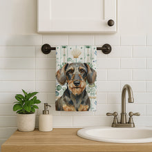 Load image into Gallery viewer, Wirehaired Wild Boar Dachshund Coastal Sea Glass Kitchen Towel