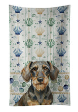 Load image into Gallery viewer, Wirehaired Wild Boar Dachshund Coastal Sea Glass Kitchen Towel
