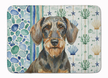 Load image into Gallery viewer, Wirehaired Wild Boar Dachshund Coastal Sea Glass Memory Foam Kitchen Mat