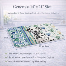 Load image into Gallery viewer, Dalmatian Coastal Sea Glass Dish Drying Mat