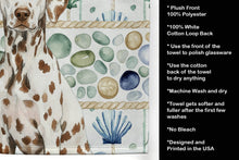 Load image into Gallery viewer, Liver Dalmatian Coastal Sea Glass Kitchen Towel