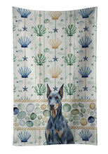 Load image into Gallery viewer, Blue Doberman Pinscher Coastal Sea Glass Kitchen Towel