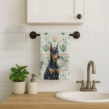 Load image into Gallery viewer, Doberman Pinscher Coastal Sea Glass Kitchen Towel