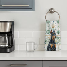 Load image into Gallery viewer, Doberman Pinscher Coastal Sea Glass Kitchen Towel