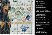 Load image into Gallery viewer, Doberman Pinscher Coastal Sea Glass Kitchen Towel