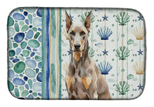 Load image into Gallery viewer, Fawn Doberman Pinscher Coastal Sea Glass Dish Drying Mat