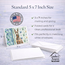 Load image into Gallery viewer, Fawn Doberman Pinscher Coastal Sea Glass Greeting Cards Pack of 8