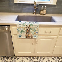 Load image into Gallery viewer, Fawn Doberman Pinscher Coastal Sea Glass Kitchen Towel