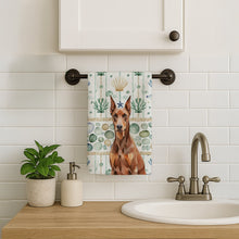 Load image into Gallery viewer, Red Doberman Pinscher Coastal Sea Glass Kitchen Towel