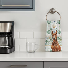Load image into Gallery viewer, Red Doberman Pinscher Coastal Sea Glass Kitchen Towel