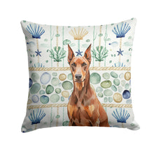 Load image into Gallery viewer, Red Doberman Pinscher Coastal Sea Glass Throw Pillow