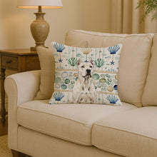 Load image into Gallery viewer, Dogo Argentino Coastal Sea Glass Throw Pillow