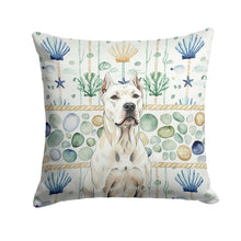 Load image into Gallery viewer, Dogo Argentino Coastal Sea Glass Throw Pillow