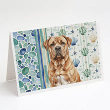 Load image into Gallery viewer, Dogue de Bordeaux Coastal Sea Glass Greeting Cards Pack of 8