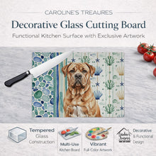 Load image into Gallery viewer, Dogue de Bordeaux Coastal Sea Glass Glass Cutting Board