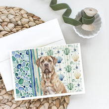 Load image into Gallery viewer, Isabella Dogue de Bordeaux Coastal Sea Glass Greeting Cards Pack of 8