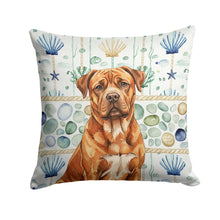 Load image into Gallery viewer, Mahogany Dogue de Bordeaux Coastal Sea Glass Throw Pillow