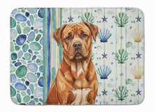 Load image into Gallery viewer, Mahogany Dogue de Bordeaux Coastal Sea Glass Memory Foam Kitchen Mat