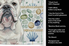 Load image into Gallery viewer, White English Bulldog Coastal Sea Glass Kitchen Towel