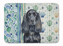 Load image into Gallery viewer, Black English Cocker Spaniel Coastal Sea Glass Memory Foam Kitchen Mat