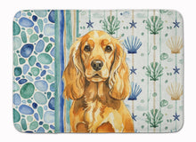 Load image into Gallery viewer, Golden English Cocker Spaniel Coastal Sea Glass Memory Foam Kitchen Mat