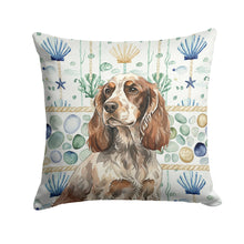 Load image into Gallery viewer, Liver Roan English Cocker Spaniel Coastal Sea Glass Throw Pillow