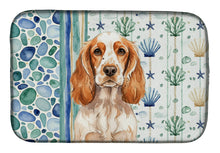 Load image into Gallery viewer, Orange Roan English Cocker Spaniel Coastal Sea Glass Dish Drying Mat
