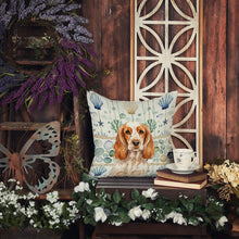 Load image into Gallery viewer, Orange Roan English Cocker Spaniel Coastal Sea Glass Throw Pillow