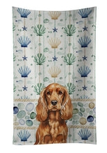Load image into Gallery viewer, Red English Cocker Spaniel Coastal Sea Glass Kitchen Towel