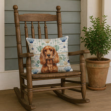Load image into Gallery viewer, Red English Cocker Spaniel Coastal Sea Glass Throw Pillow