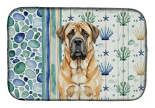 Load image into Gallery viewer, Apricot English Mastiff Coastal Sea Glass Dish Drying Mat