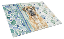 Load image into Gallery viewer, Apricot English Mastiff Coastal Sea Glass Glass Cutting Board