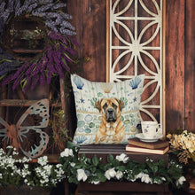 Load image into Gallery viewer, Apricot English Mastiff Coastal Sea Glass Throw Pillow
