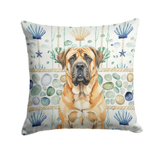 Load image into Gallery viewer, Apricot English Mastiff Coastal Sea Glass Throw Pillow