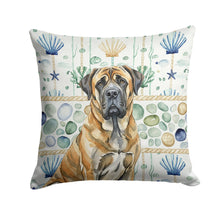 Load image into Gallery viewer, Brindle English Mastiff Coastal Sea Glass Throw Pillow