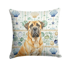 Load image into Gallery viewer, Fawn English Mastiff Coastal Sea Glass Throw Pillow