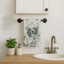 Load image into Gallery viewer, Blue Belton English Setter Coastal Sea Glass Kitchen Towel