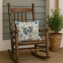 Load image into Gallery viewer, Blue Belton English Setter Coastal Sea Glass Throw Pillow