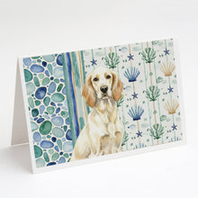 Load image into Gallery viewer, Lemon Belton English Setter Coastal Sea Glass Greeting Cards Pack of 8