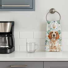 Load image into Gallery viewer, Orange Belton English Setter Coastal Sea Glass Kitchen Towel