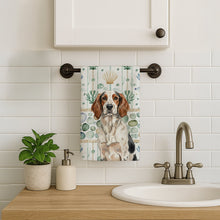 Load image into Gallery viewer, Tricolor English Setter Coastal Sea Glass Kitchen Towel
