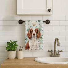 Load image into Gallery viewer, Liver and White English Springer Spaniel Coastal Sea Glass Kitchen Towel