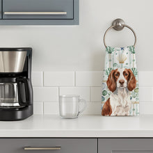 Load image into Gallery viewer, Liver and White English Springer Spaniel Coastal Sea Glass Kitchen Towel