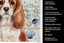 Load image into Gallery viewer, Blenheim English Toy Spaniel Coastal Sea Glass Kitchen Towel