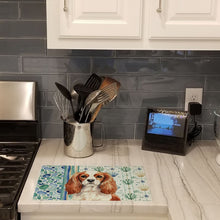 Load image into Gallery viewer, Blenheim English Toy Spaniel Coastal Sea Glass Glass Cutting Board
