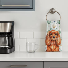 Load image into Gallery viewer, Ruby English Toy Spaniel Coastal Sea Glass Kitchen Towel