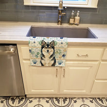 Load image into Gallery viewer, Finnish Lapphund Coastal Sea Glass Kitchen Towel