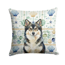 Load image into Gallery viewer, Finnish Lapphund Coastal Sea Glass Throw Pillow