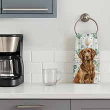 Load image into Gallery viewer, Liver Flat-Coated Retriever Coastal Sea Glass Kitchen Towel