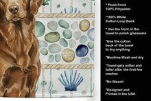 Load image into Gallery viewer, Liver Flat-Coated Retriever Coastal Sea Glass Kitchen Towel